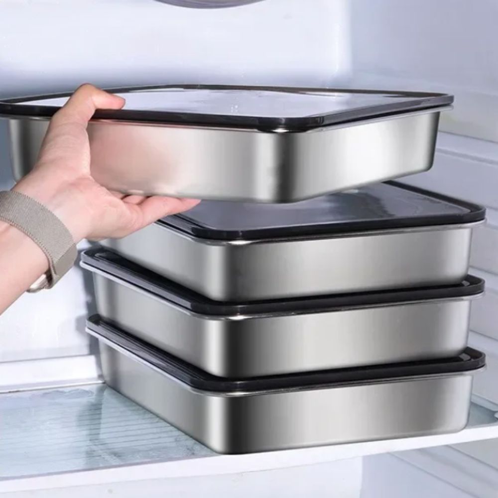 Meal Prep Menu - Contenitore per Alimenti in Acciaio Inox,