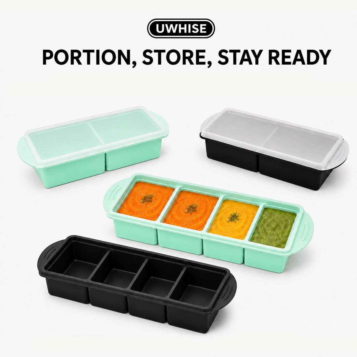 Meal Prep Menu - Uwhise Contenitore in Silicone per Alimenti
