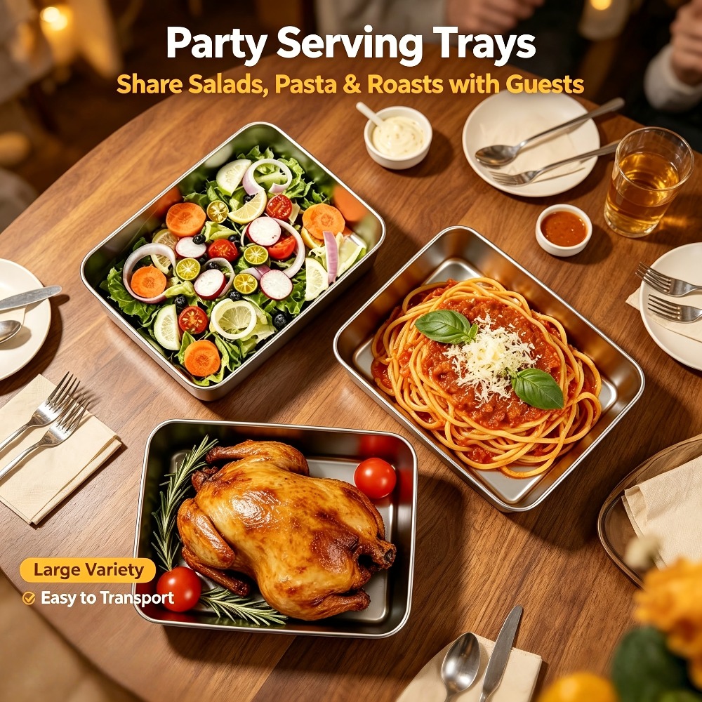 Meal Prep Menu - Set di 6 Contenitori in Acciaio