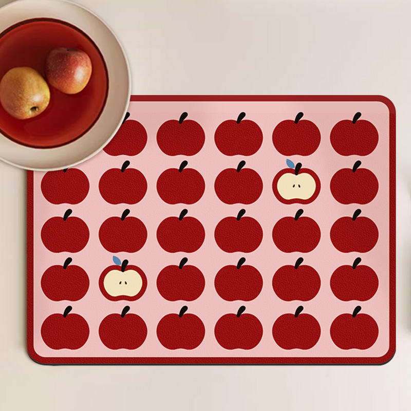 Meal Prep Format - Tappetino asciugapiatti con motivo a forma