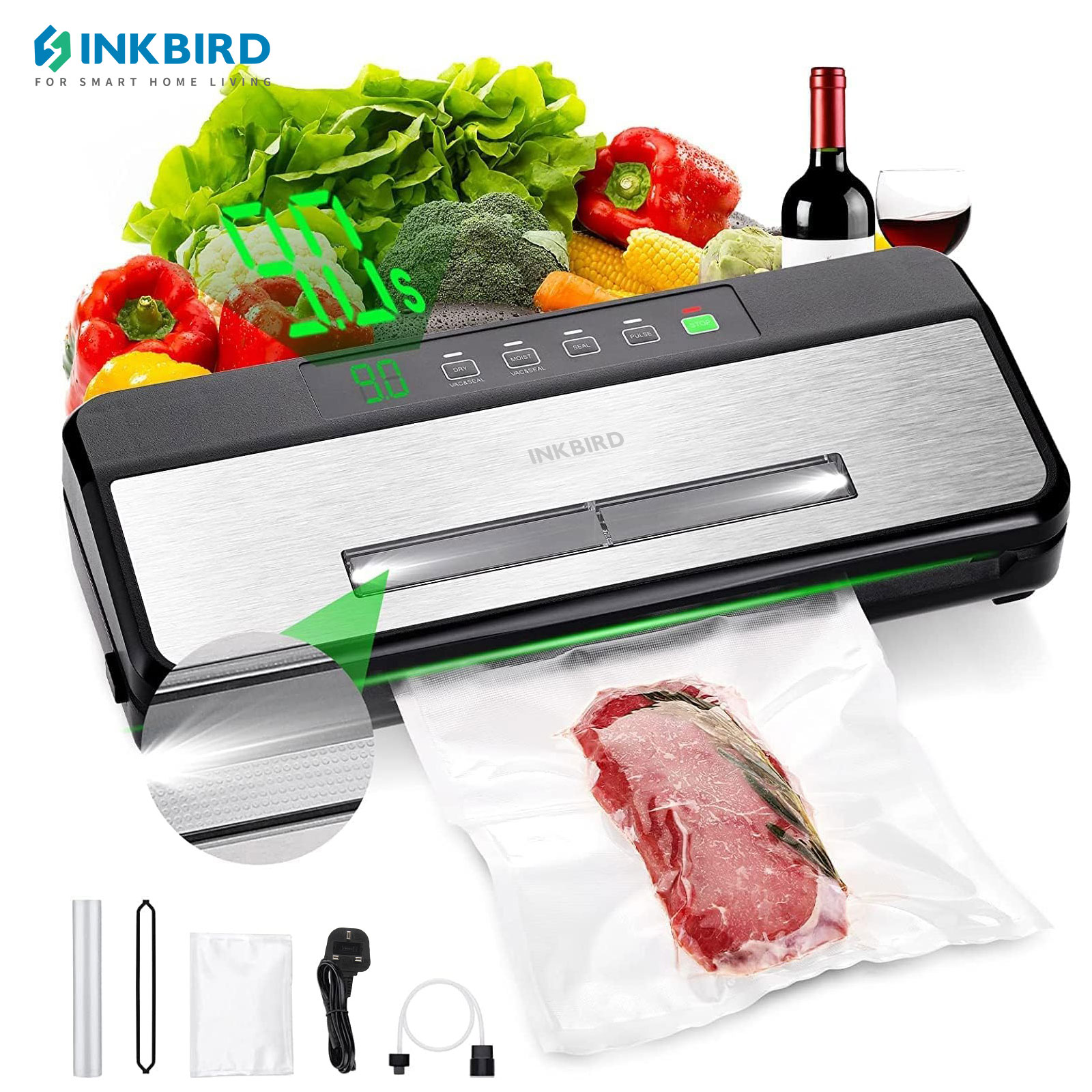 Meal Prep Vacuum Sealer - INKBIRD 3° Sigillatrice sottovuoto con Starter