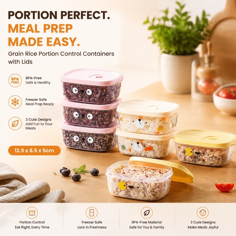 Meal Prep For Weight Loss - Contenitore per Alimenti a Porzioni Controllate