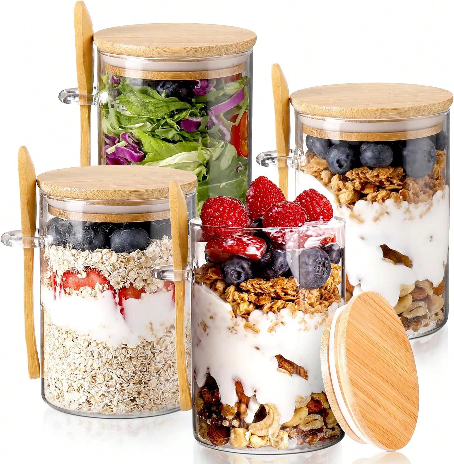 Set di 4 Barattoli per Overnig - Meal Prep Yogurt Cups recensione e prezzo